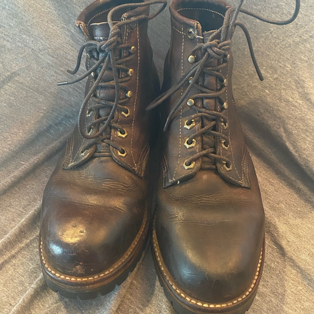 Chippewa “Apache” Leather Steel Toe Work Boots Vibram size 8